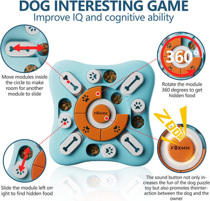 FOXMM Interactive Dog Treat Puzzle Toy