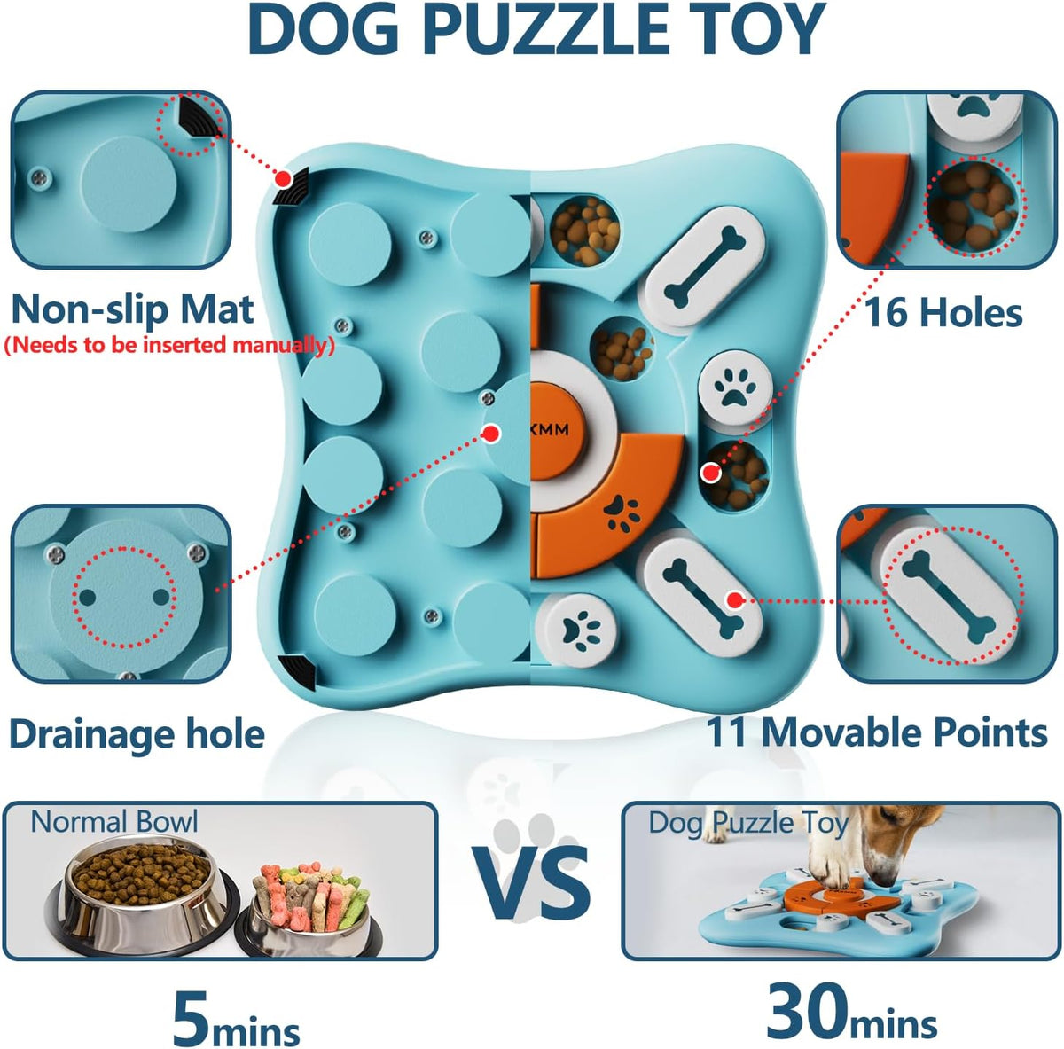 FOXMM Interactive Dog Treat Puzzle Toy