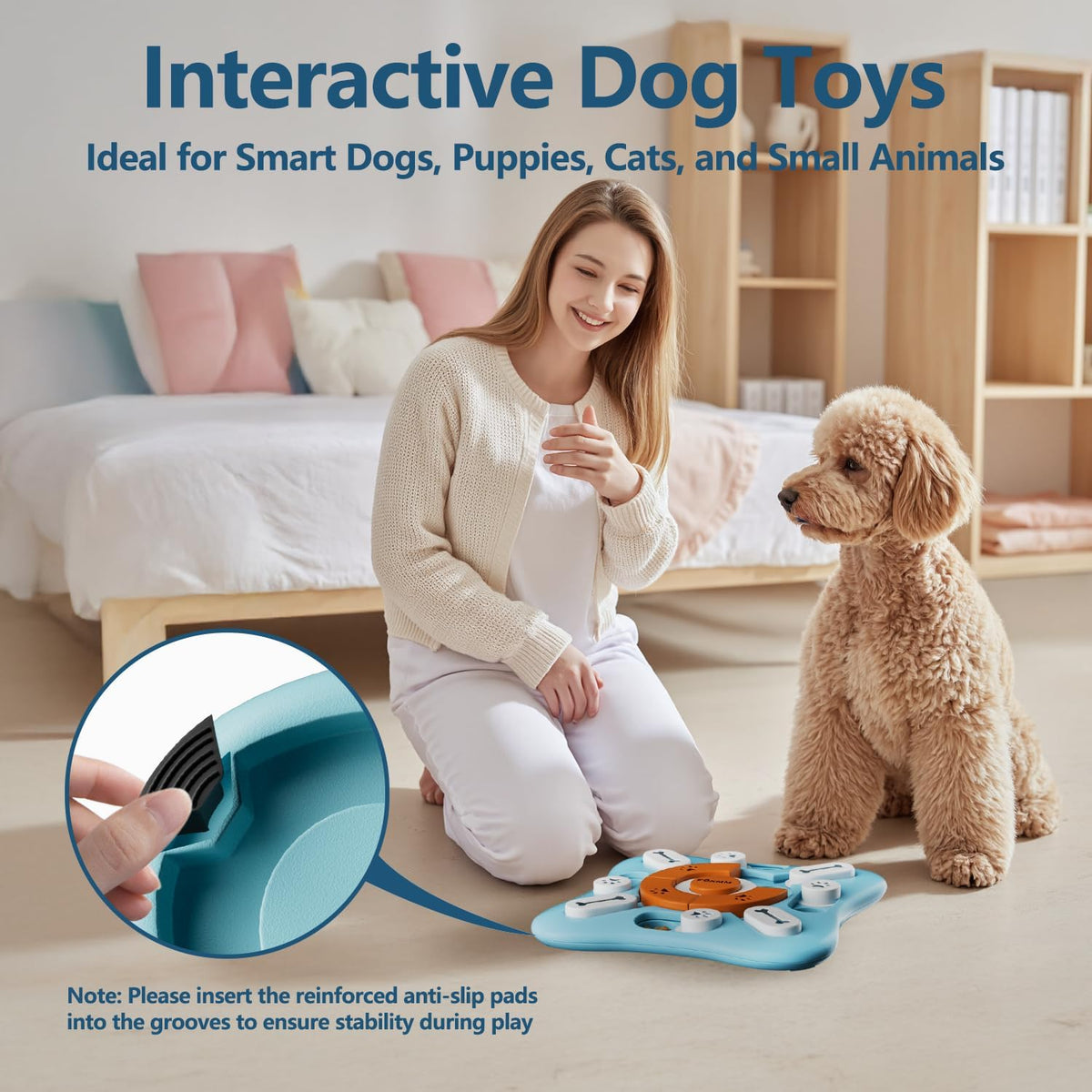 FOXMM Interactive Dog Treat Puzzle Toy