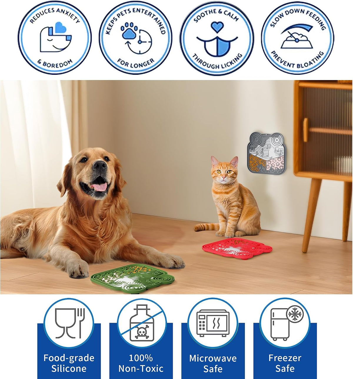 LPFALASAT Frog Lick Mats 3-Pack