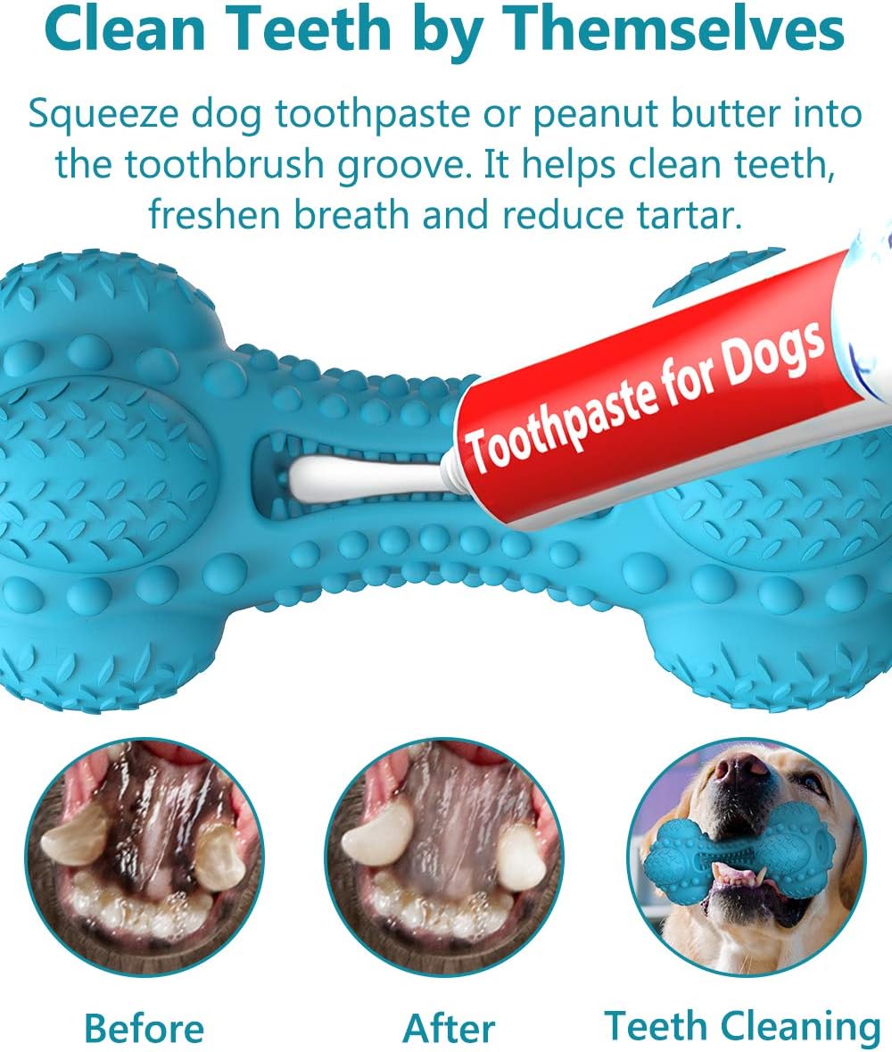 SCHITEC Squeaky Rubber Bone Chew Toy