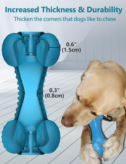 SCHITEC Squeaky Rubber Bone Chew Toy
