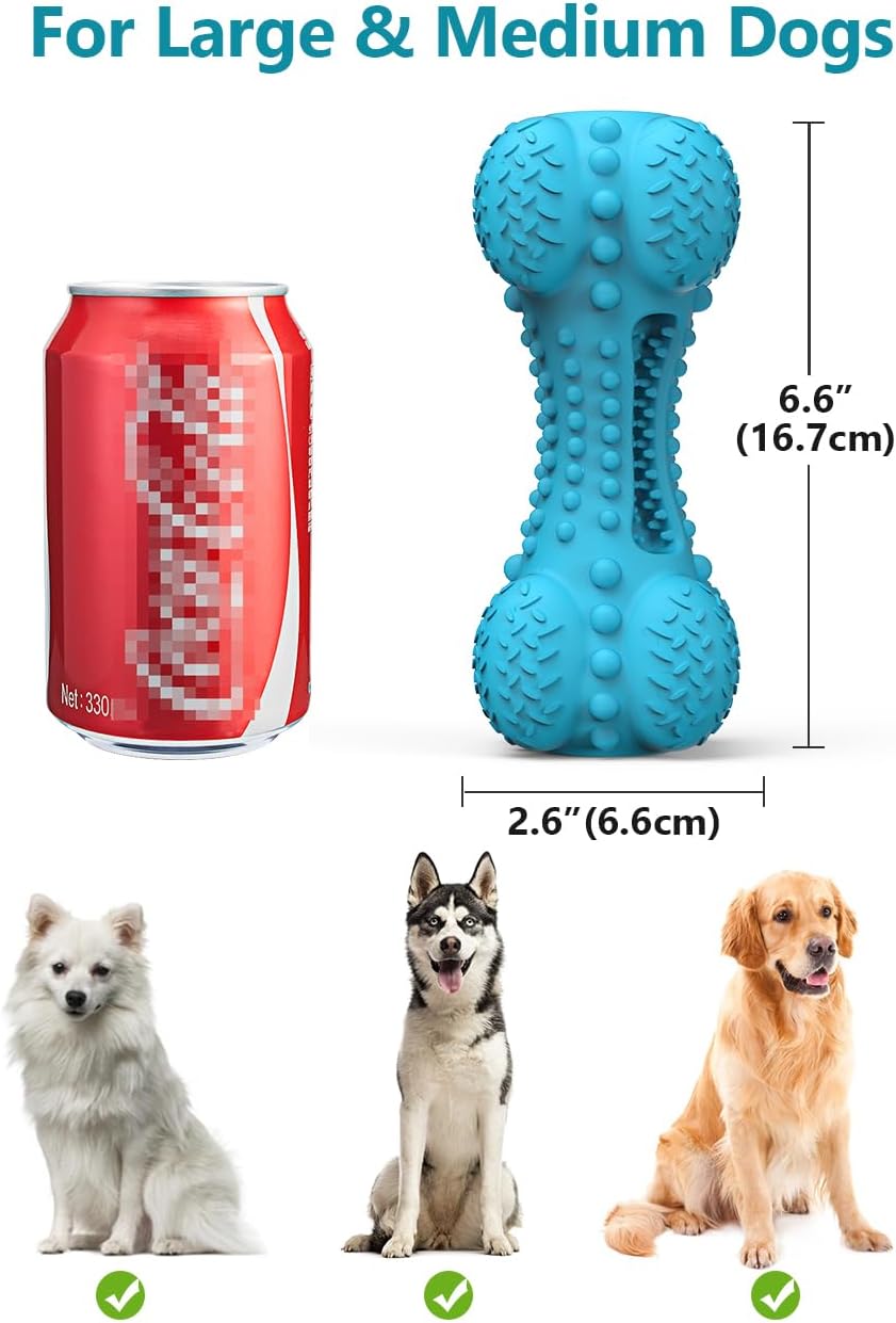 SCHITEC Squeaky Rubber Bone Chew Toy