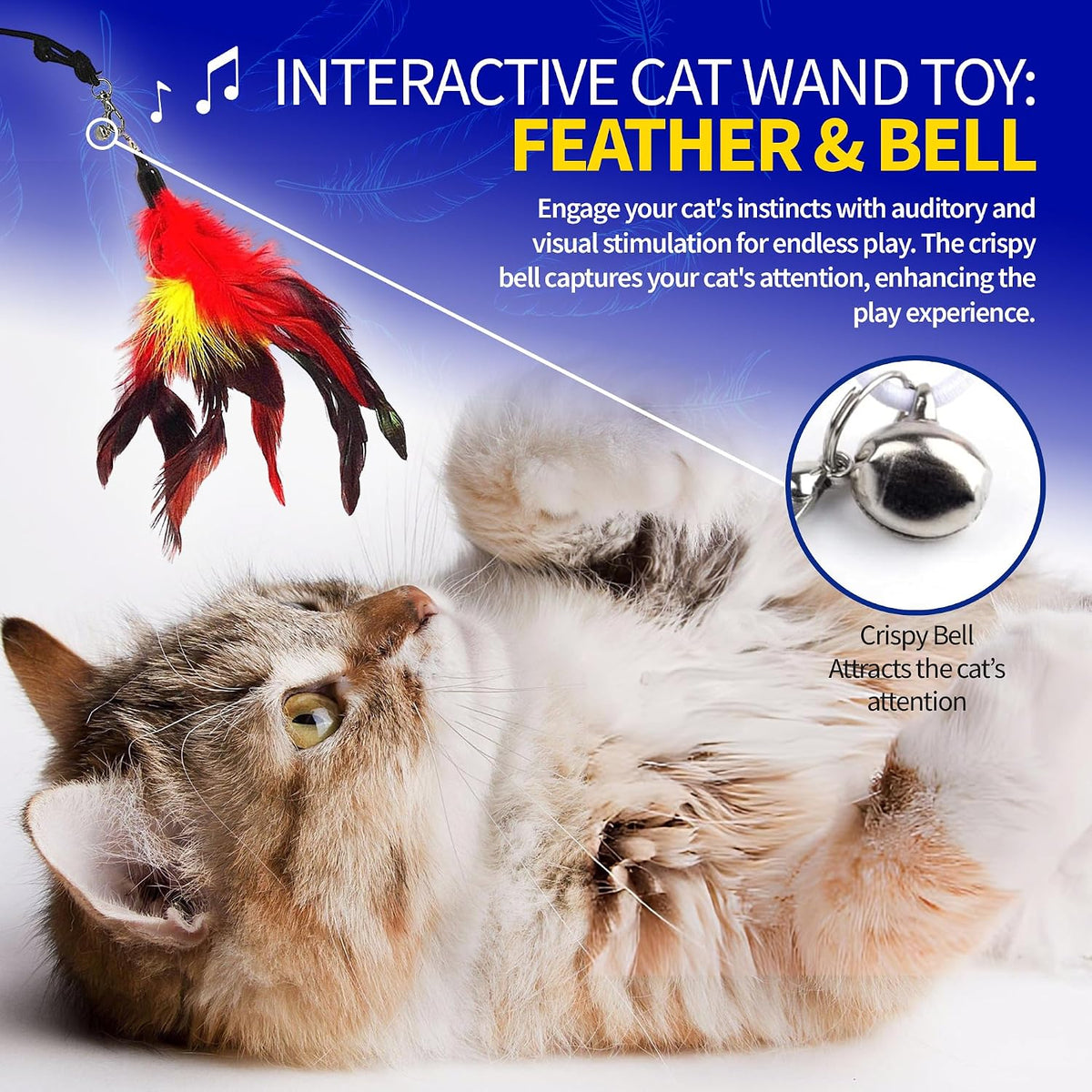 Pet Fit For Life Interactive Cat Wand Toy 2-Pack