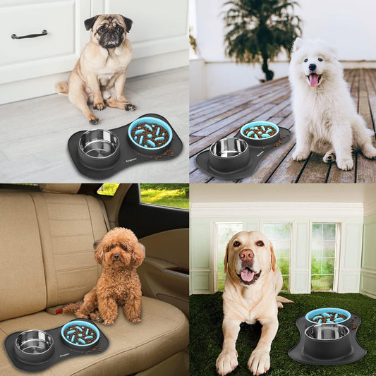 3-in-1 Slow Feeder Pet Bowl