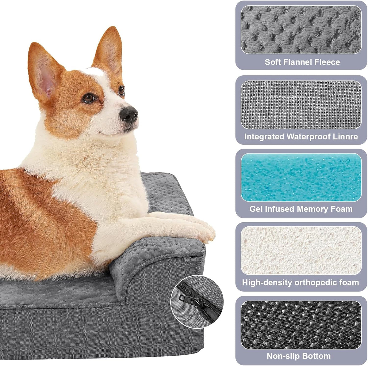 Rainmr Washable Pet Bed