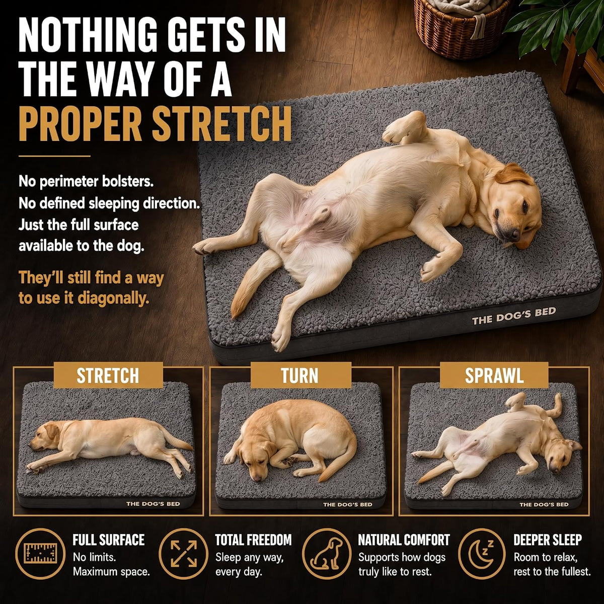 The Dog’s Bed Orthopedic Memory Foam Dog Bed