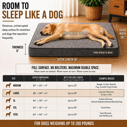 The Dog’s Bed Orthopedic Memory Foam Dog Bed