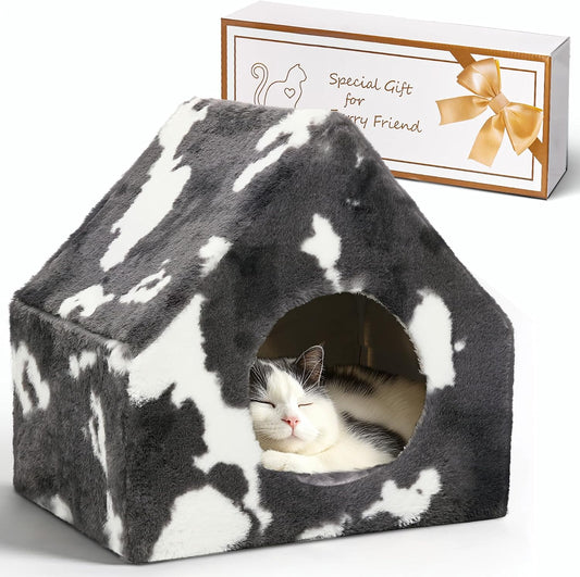 ComSaf Plush Cat Cave Bed