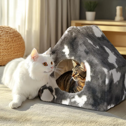 ComSaf Plush Cat Cave Bed
